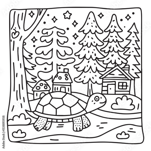 Little Cuddles – Bold and Easy Coloring Pages | Fun & Adorable Designs | Line art vector illustration | Cute and Comfy Coloring Page | Little Cuddles Animal coloring page