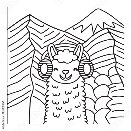 Little Cuddles – Bold and Easy Coloring Pages | Fun & Adorable Designs | Line art vector illustration | Cute and Comfy Coloring Page | Little Cuddles Animal coloring page
