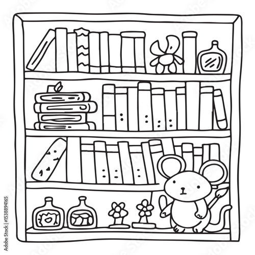 Little Cuddles – Bold and Easy Coloring Pages | Fun & Adorable Designs | Line art vector illustration | Cute and Comfy Coloring Page | Little Cuddles Animal coloring page