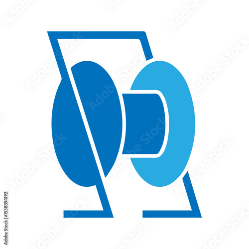 Extension cable storage reel icon