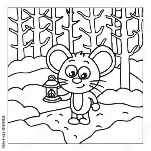 Little Cuddles – Bold and Easy Coloring Pages | Fun & Adorable Designs | Line art vector illustration | Cute and Comfy Coloring Page | Little Cuddles Animal coloring page