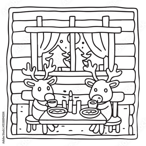 Little Cuddles – Bold and Easy Coloring Pages | Fun & Adorable Designs | Line art vector illustration | Cute and Comfy Coloring Page | Little Cuddles Animal coloring page