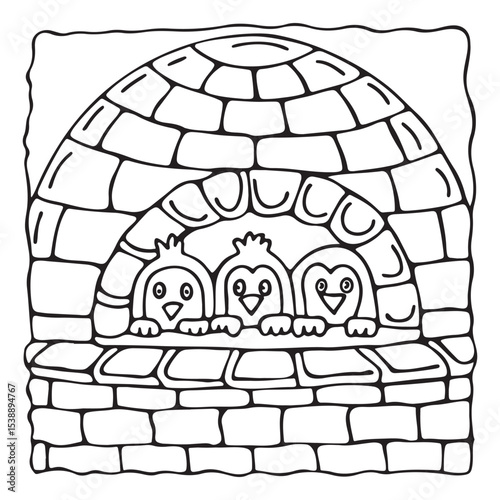 Little Cuddles – Bold and Easy Coloring Pages | Fun & Adorable Designs | Line art vector illustration | Cute and Comfy Coloring Page | Little Cuddles Animal coloring page