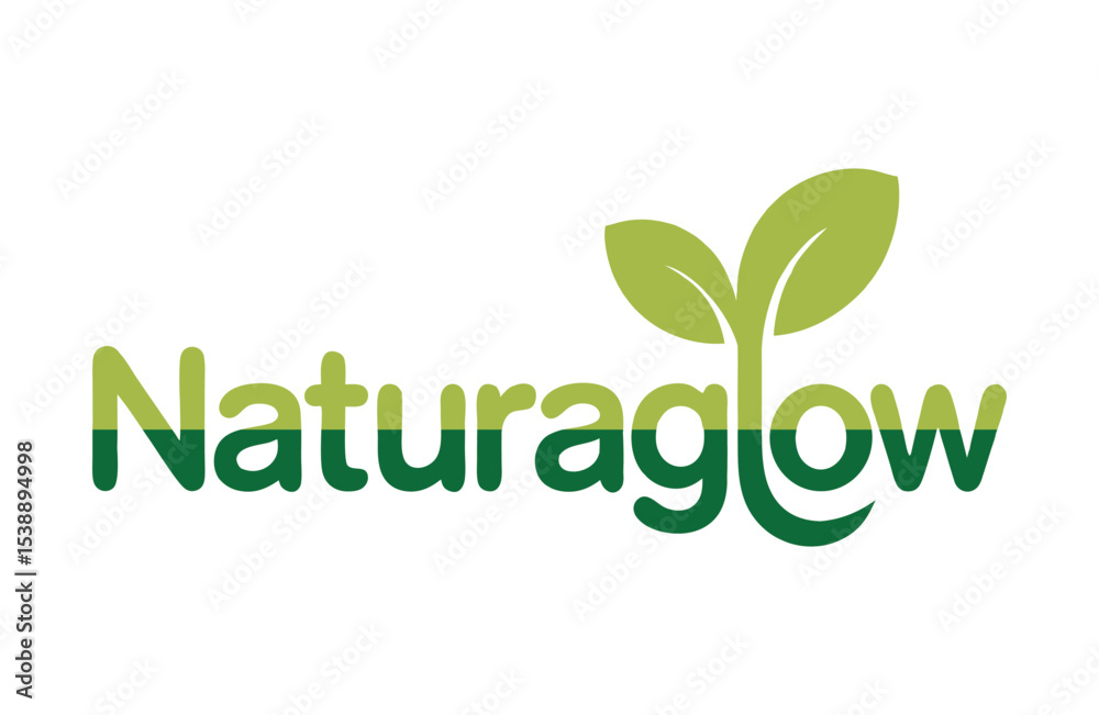 Fototapeta premium The Natura Glow logo, showcasing growth and nature.