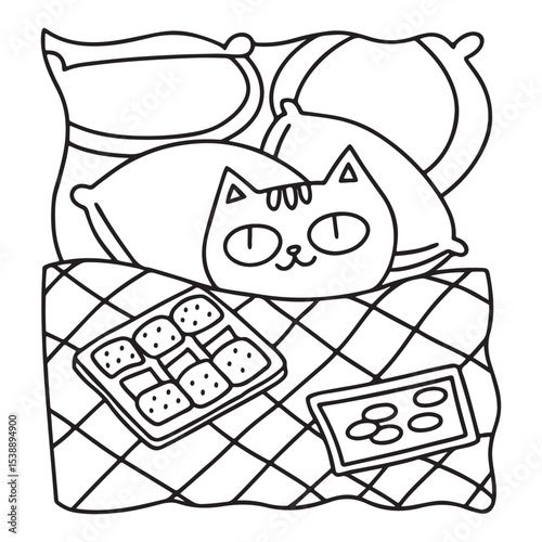Little Cuddles – Bold and Easy Coloring Pages | Fun & Adorable Designs | Line art vector illustration | Cute and Comfy Coloring Page | Little Cuddles Animal coloring page
