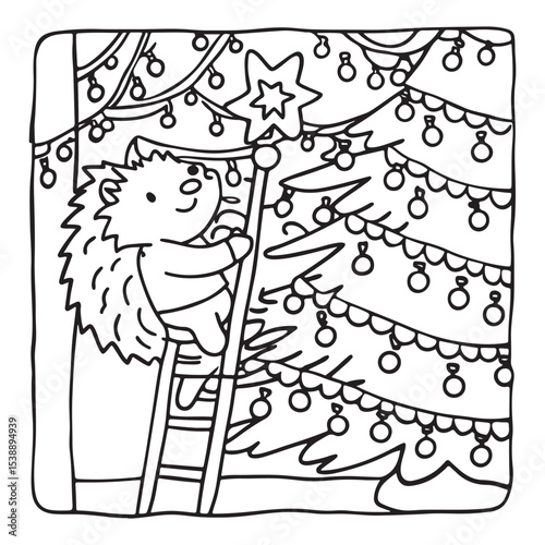 Little Cuddles – Bold and Easy Coloring Pages | Fun & Adorable Designs | Line art vector illustration | Cute and Comfy Coloring Page | Little Cuddles Animal coloring page
