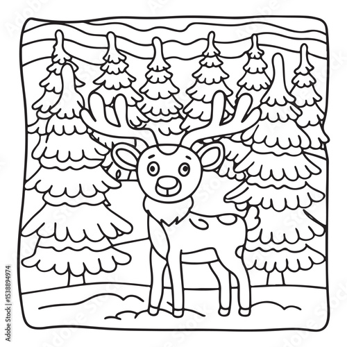 Little Cuddles – Bold and Easy Coloring Pages | Fun & Adorable Designs | Line art vector illustration | Cute and Comfy Coloring Page | Little Cuddles Animal coloring page