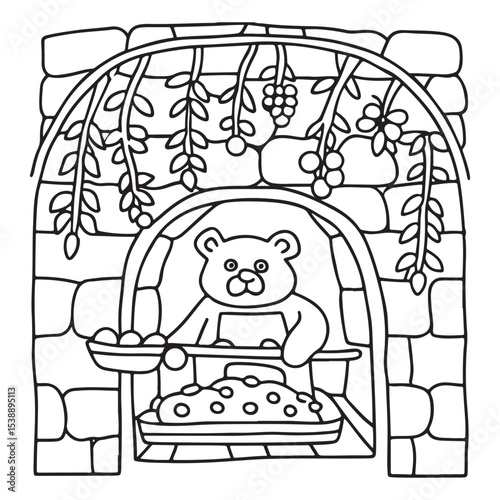 Little Cuddles – Bold and Easy Coloring Pages | Fun & Adorable Designs | Line art vector illustration | Cute and Comfy Coloring Page | Little Cuddles Animal coloring page | Print