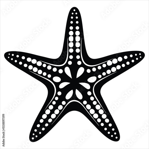 Isolated vector illustration of a red starfish aquatic animal on a white background, featuring a natural marine star shape perfect for tropical beach and ocean nature designs