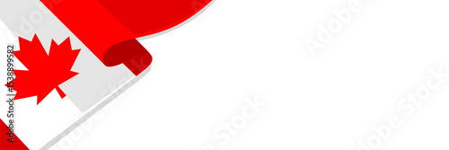 Canada banner template. Template banner with Canadian flag and some empty space for text