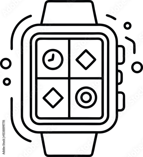 Smartwatch Interface Design Modern Minimalist UI Concept