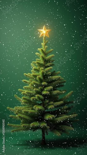 Christmas tree with a star on top