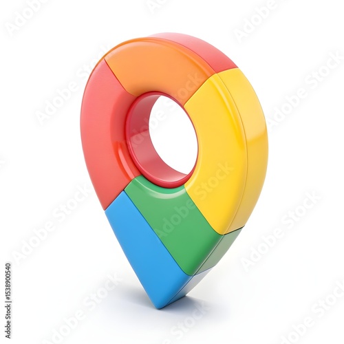 Colorful Google Maps Marker Location Pin Design Illustration for Navigation App