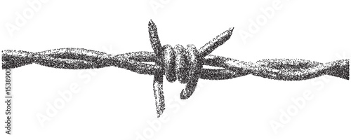 Barbed wire knot illustrating strength and resilience in harsh environments and historical contexts during the 20th century