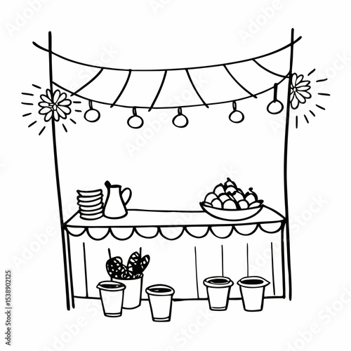A tea stall on a street
