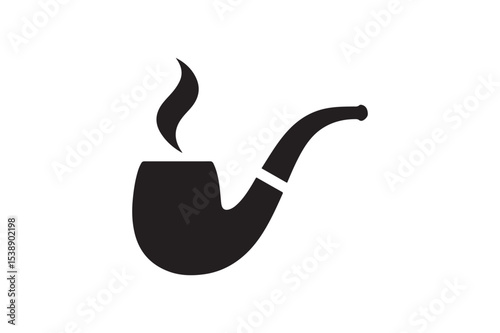 irish pipe silhouette vector art illustration on white background
