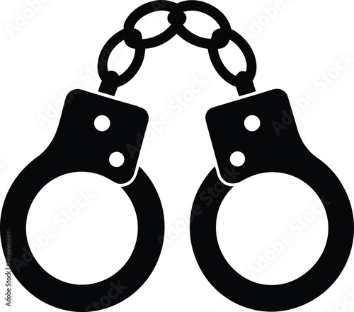 Steel Handcuffs Law Enforcement, Arrest, Justice, Criminal Justice System Icon