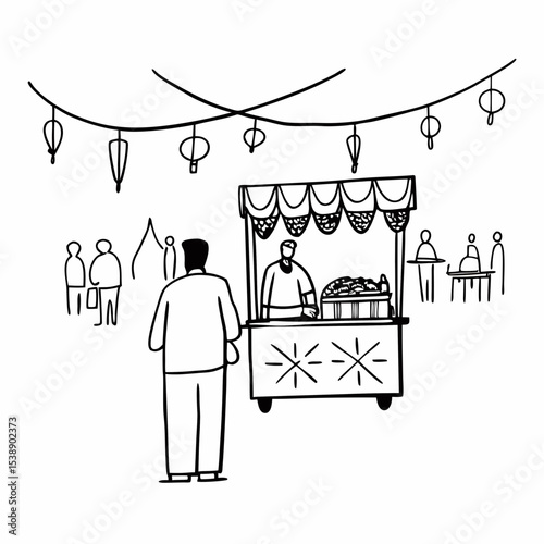 A tea stall on a street