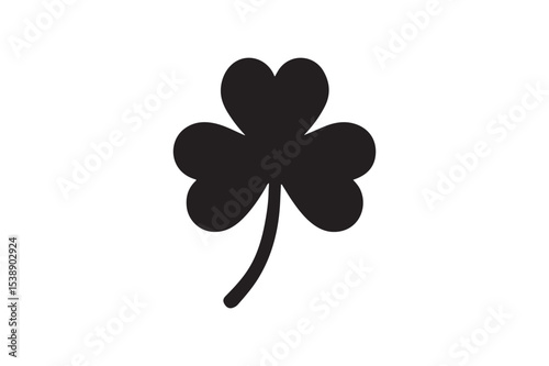 lucky charm silhouette vector art illustration on white background