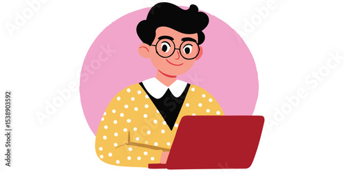 A young man with glasses, i...