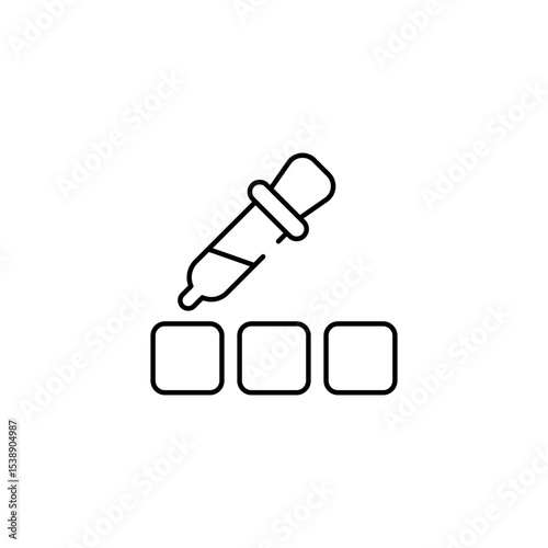 Color Picker icon design with white background stock illustration