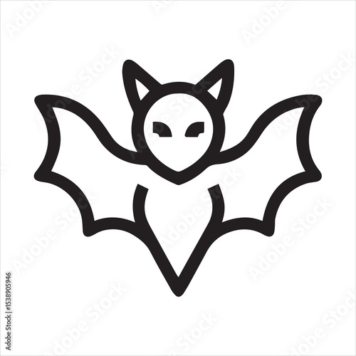 bat animal silhouette vector illustration logo sticker