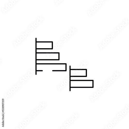Align Left icon design with white background stock illustration