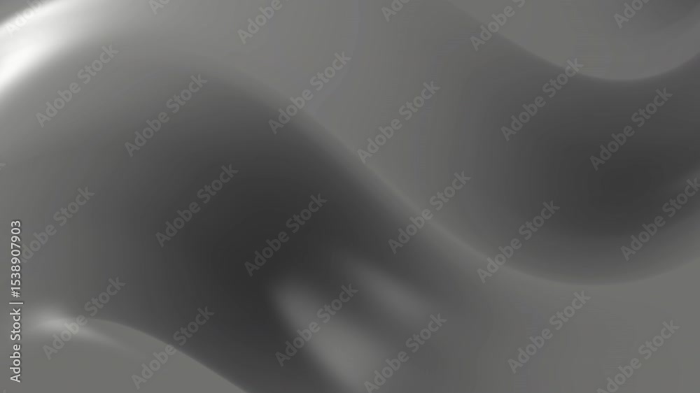 grayscale animation with smooth, flowing curves and subtle highlights.  The video features a monochromatic palette with variations in shades of gray creating a sense of movement and depth.