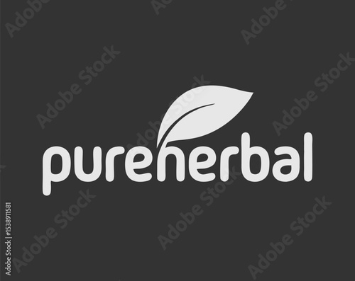 PureHerbal logo featuring leaves, conveying natural products.