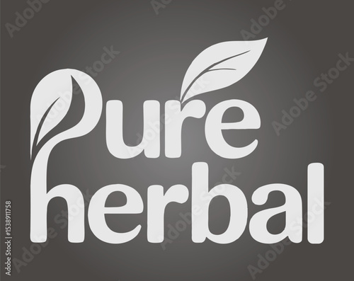 PureHerbal logo featuring leaves, conveying natural products.