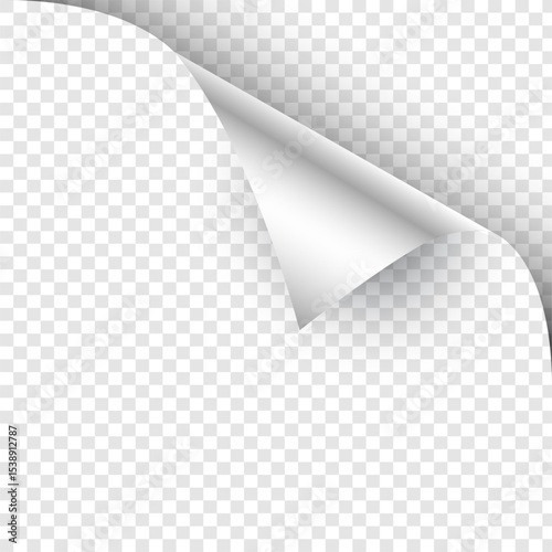 Set of realistic empty page fold corner template design