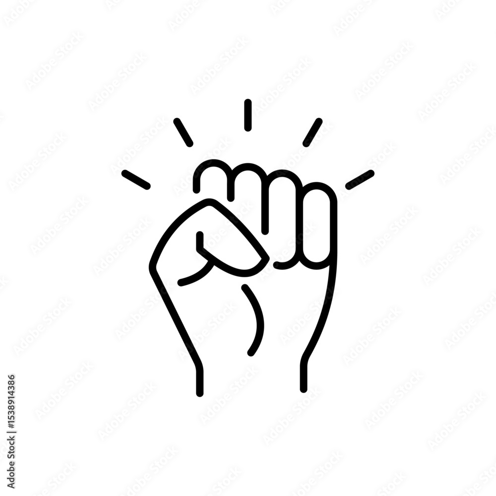 Obraz premium Vector line icon related to empowerment. Perfect Line. Editable Stroke.