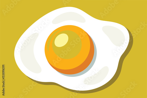 Sunny-Side Up Egg Illustration A Perfect Breakfast Icon