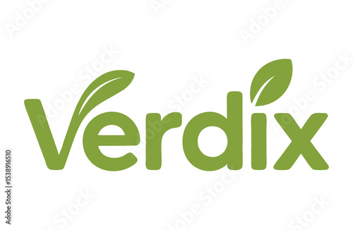 Verdix Logo Featuring Green Leaves, Appealing to Sustainable Brands