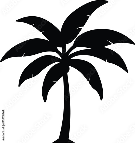 banana tree silhouette
