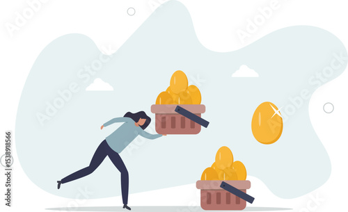 Diversification, investment portfolio strategy to reduce risk and maximize return, earning and profit, asset allocation concept. character life .