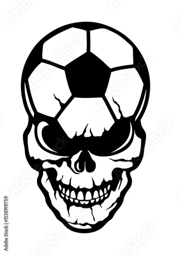football ballon tete de mort crane