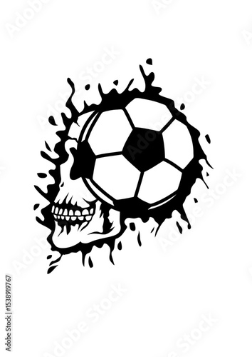 football tete de mort profil ballon