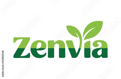 The Zenvia Logo Featuring Green Leaves
