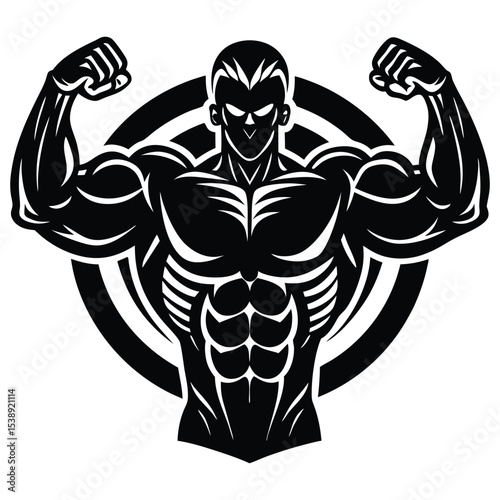 Muscle icon vector