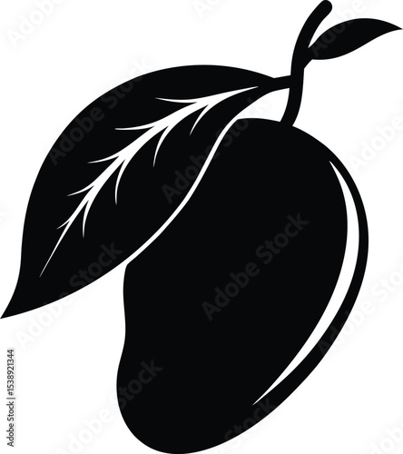 Mango and leaf vector illustration