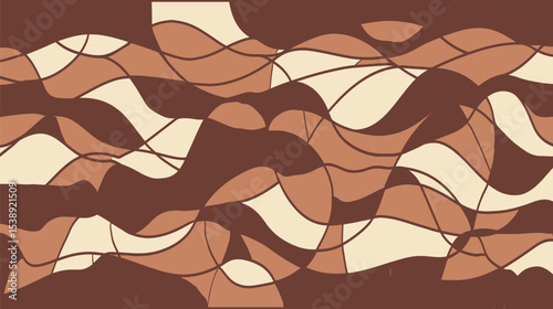 Abstract polygons curve dynamically in colorful geometric pattern background