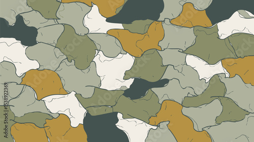 Abstract shapes assemble various colors patterned background graphic
