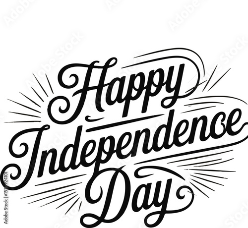 Happy Independence Day Typography Design for American Holiday Celebration