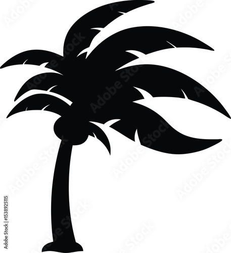 banana tree silhouette