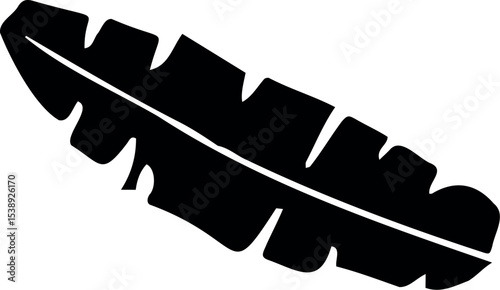 Illustration of isolated black banana leaf vector illustration tropical plant design for summer vibe and nature concept vector