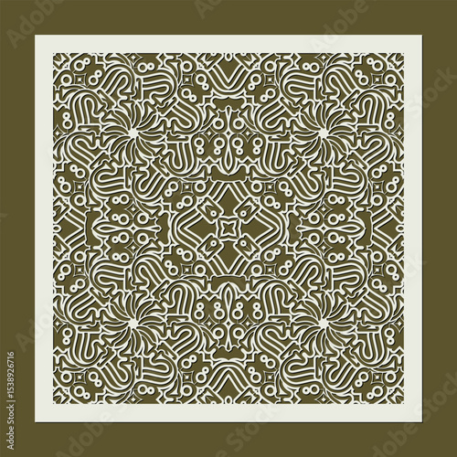 seamless die cut decorative pattern template