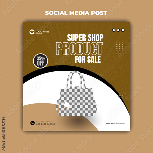 Super Shop Product for Sale Handbag Promotion Social Media Post Design