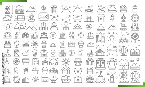 Comprehensive Icon Collection Featuring Winter and Holiday Themes