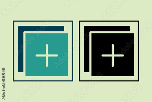 Plus icon. icon related to UI elements. suitable for web site, app, user interfaces,element, printable etc. solid icon style. simple vector design editable